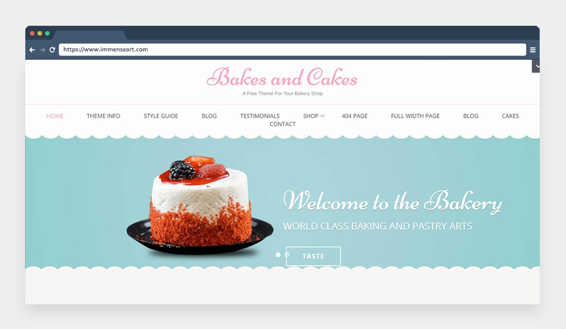 Bakes and Cakes WordPress Theme