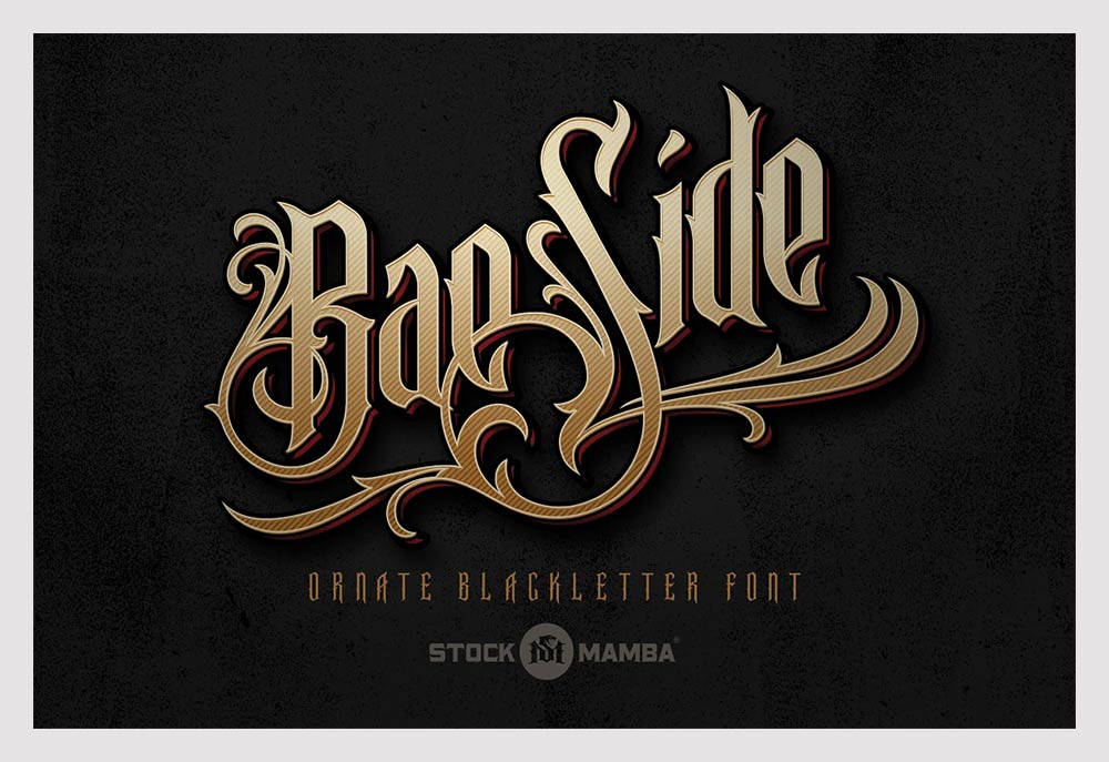 BaeSide Ornate Blackletter Font