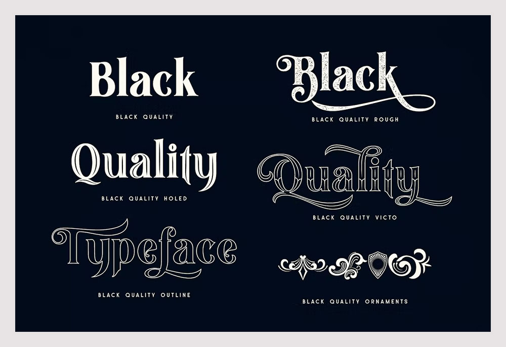 Black Quality Typeface