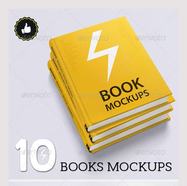 Book Mockups  10 Different Images