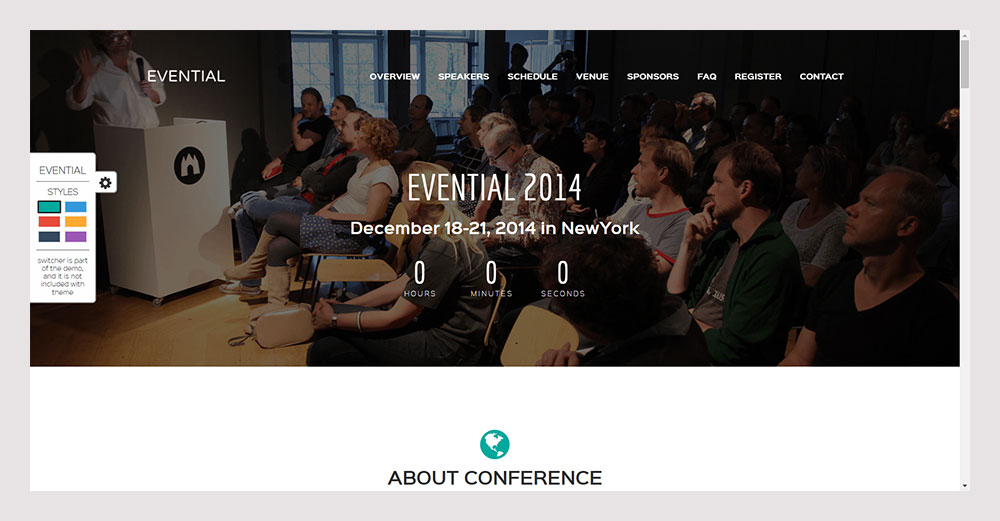 Evential  One Page Responsive Event Template