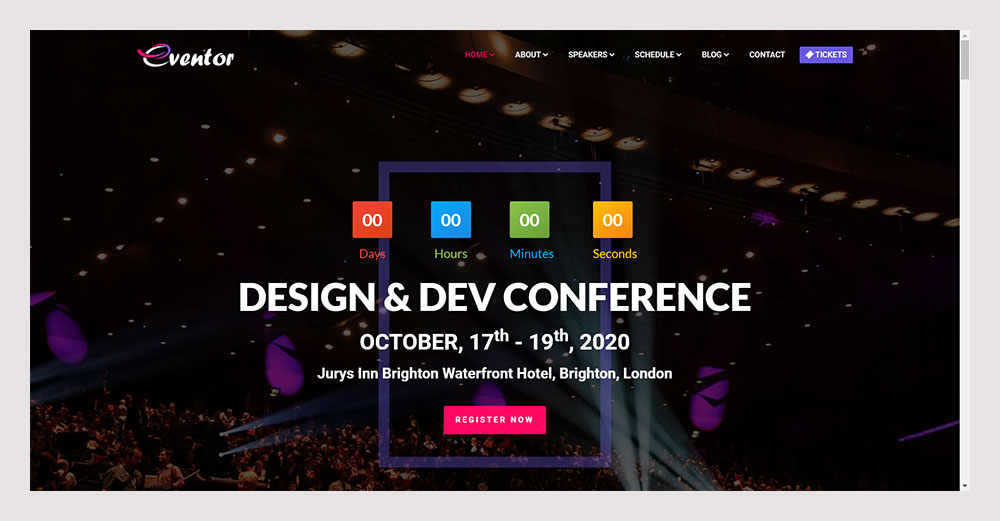 Eventor  Conference & Event HTML Template