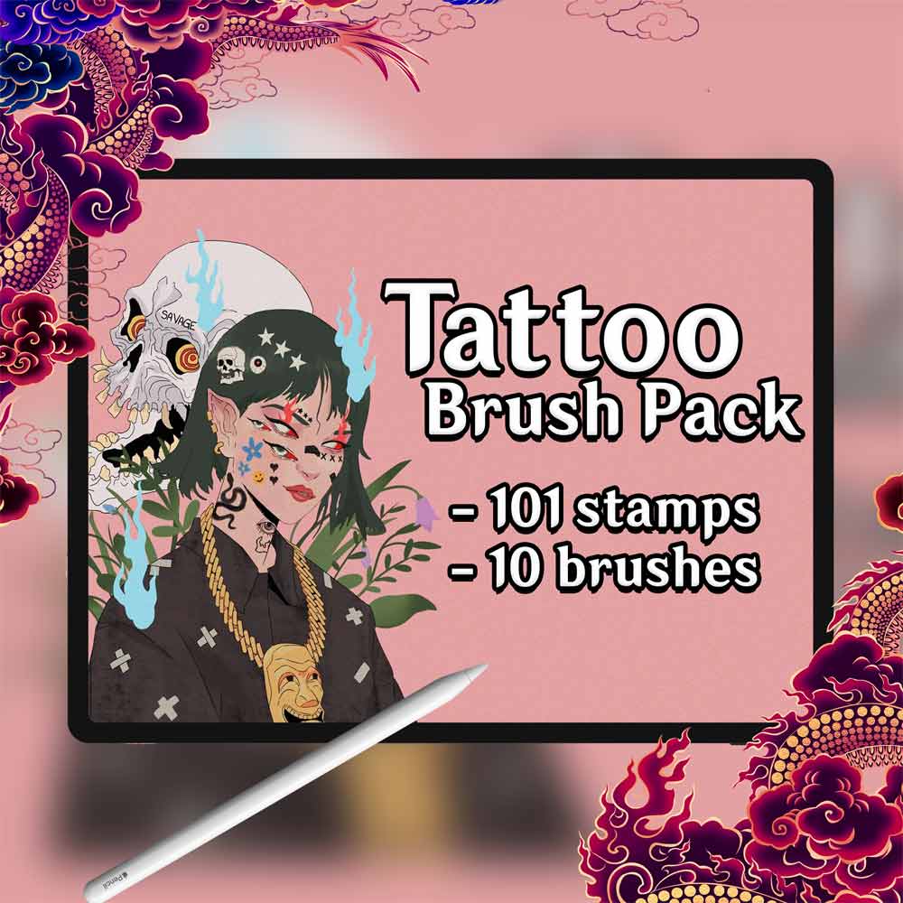 free procreate tattoo brushes