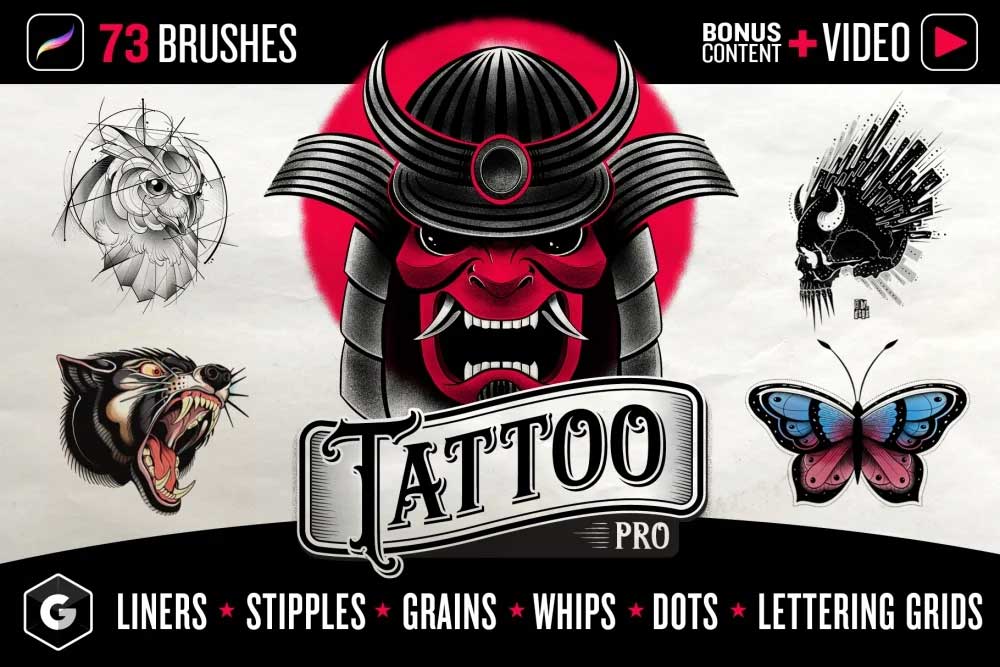 best procreate tattoo brushes free