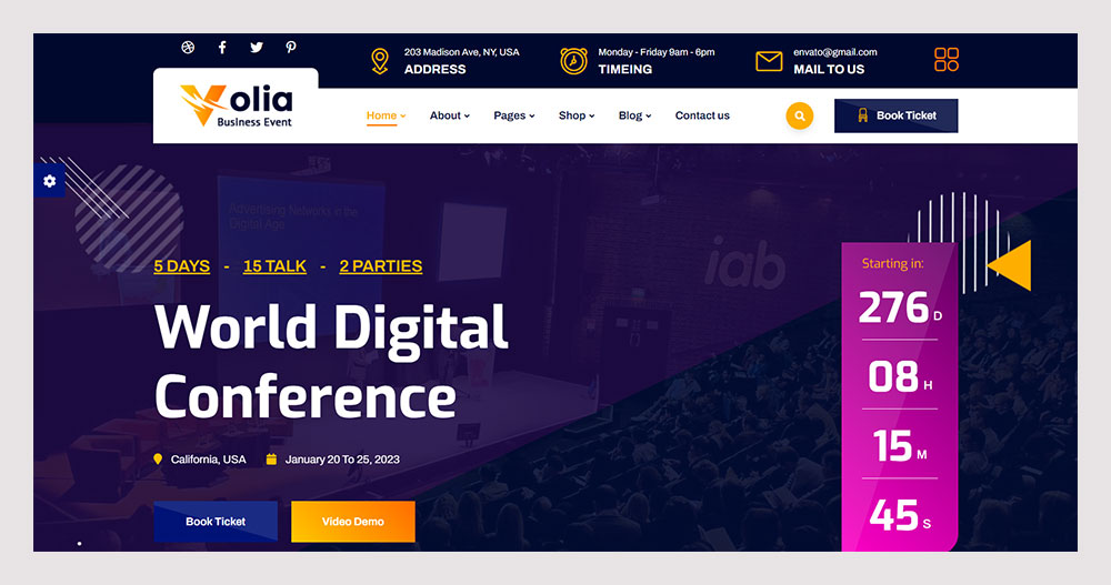Volia  Conference and Event HTML Template