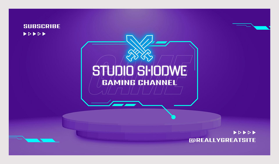 Free  Channel Art Studio Template - Download in PSD