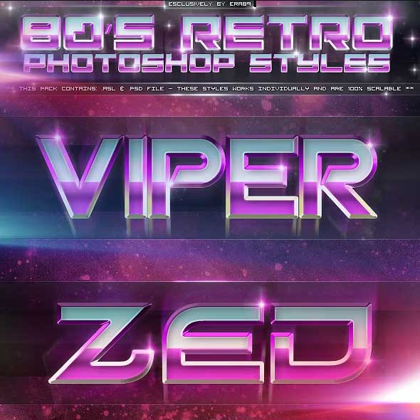 80's Retro Photoshop Styles