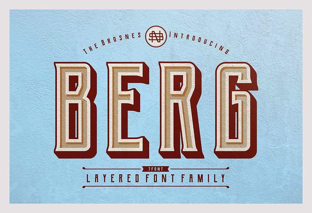 BERG FREE LAYERED FONT FAMILY
