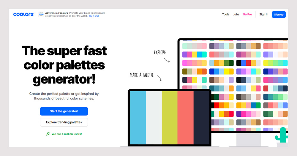 Coolors-Color palette generators