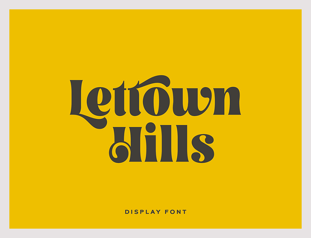 LETTOWN HILLS DISPLAY FONT