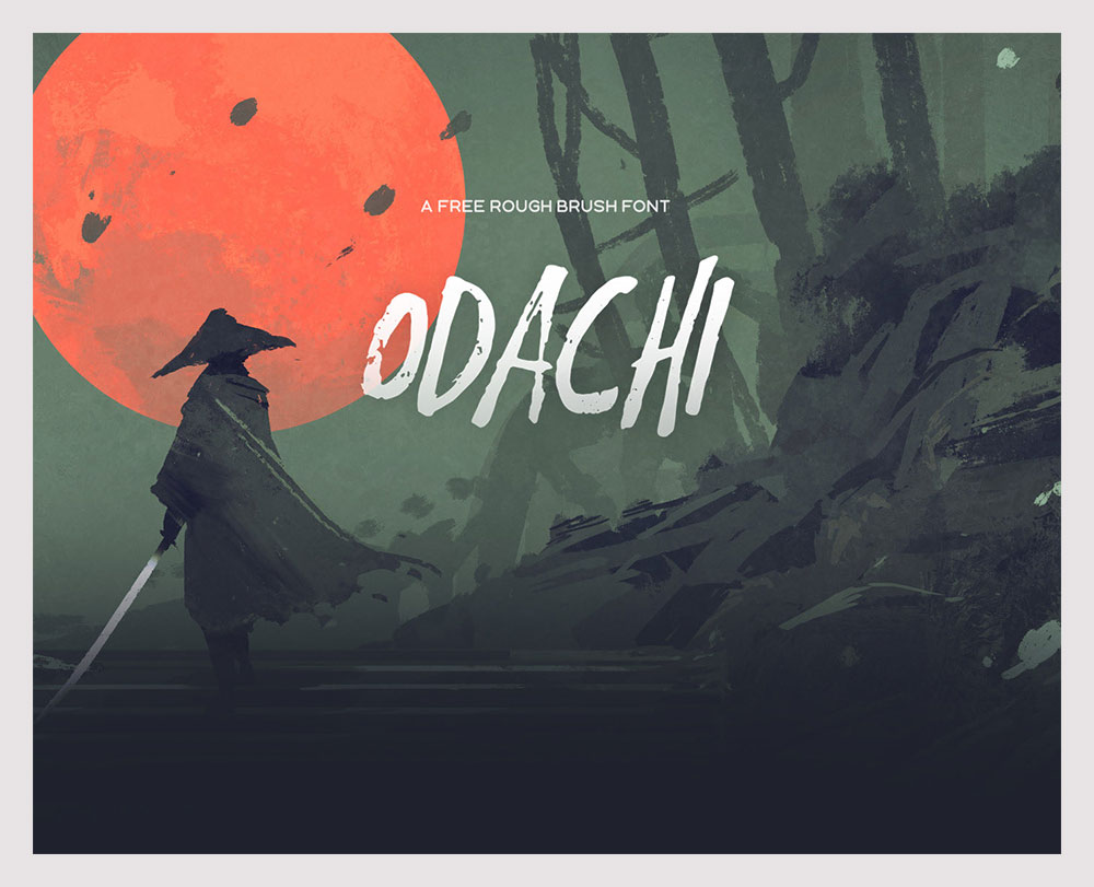 Odachi  Free Brush Font