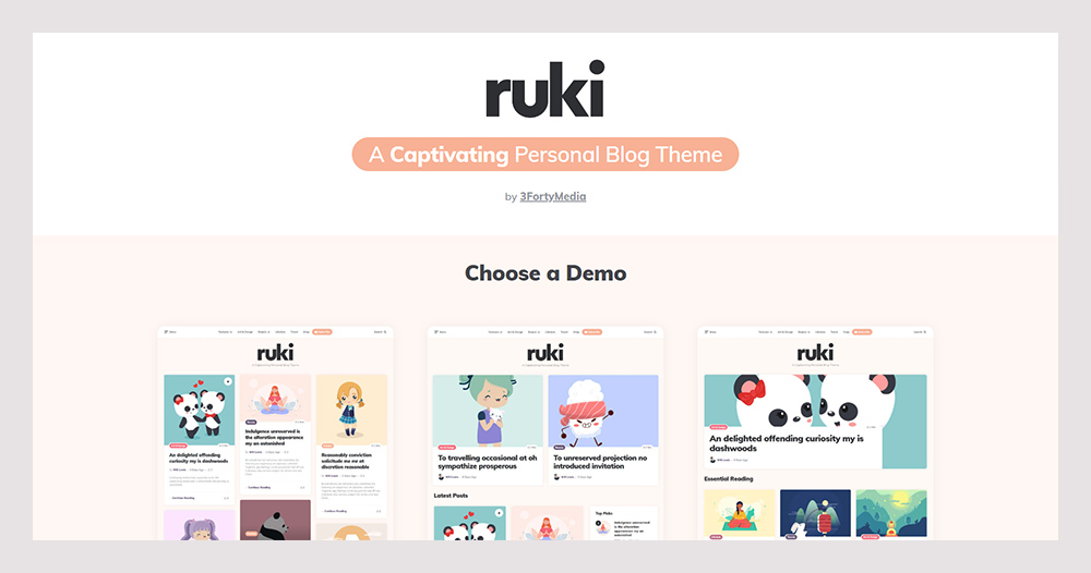 Ruki A Captivating Personal Blog Theme
