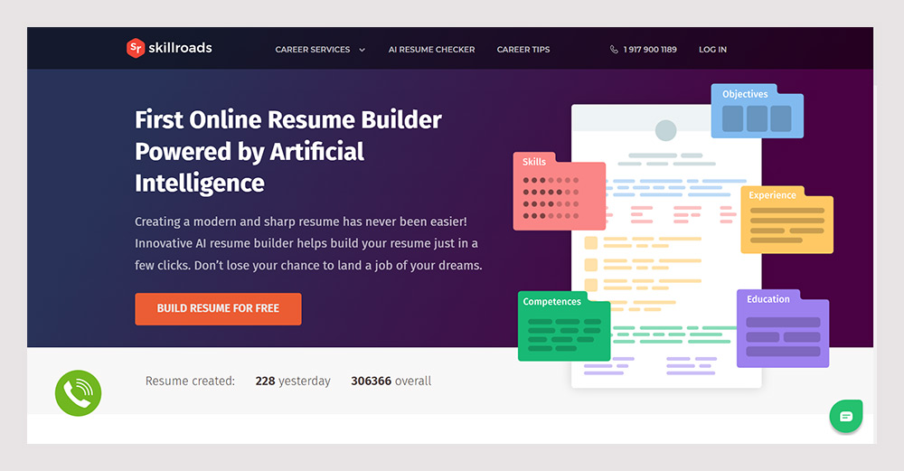Skillroad  Free AI resume builder 