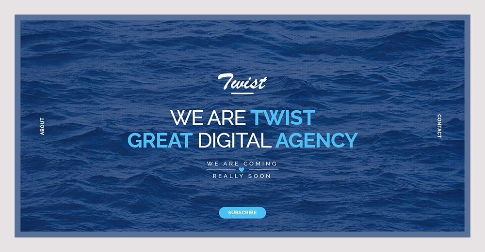 TWIST  Responsive Coming Soon Page