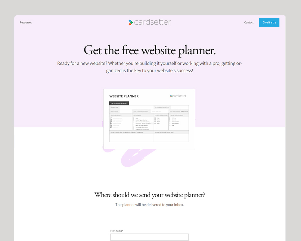 Free Website Planner