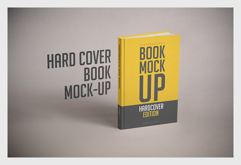 Hardcover Book Mockup Template PSD