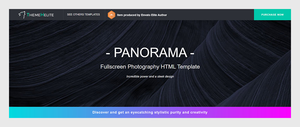 Panorama Fullscreen Photography Html Template