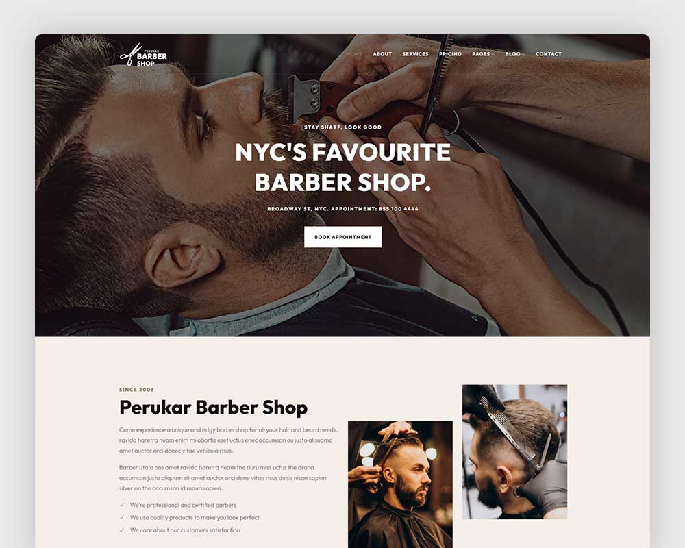Perukar Barber Shop Template