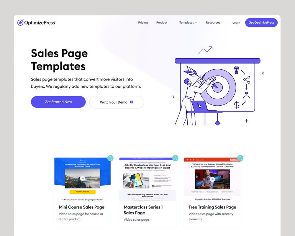 Sales Page Templates from Optimizepress