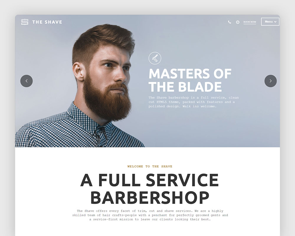 The Shave BarberShop Clean Cut HTML Template