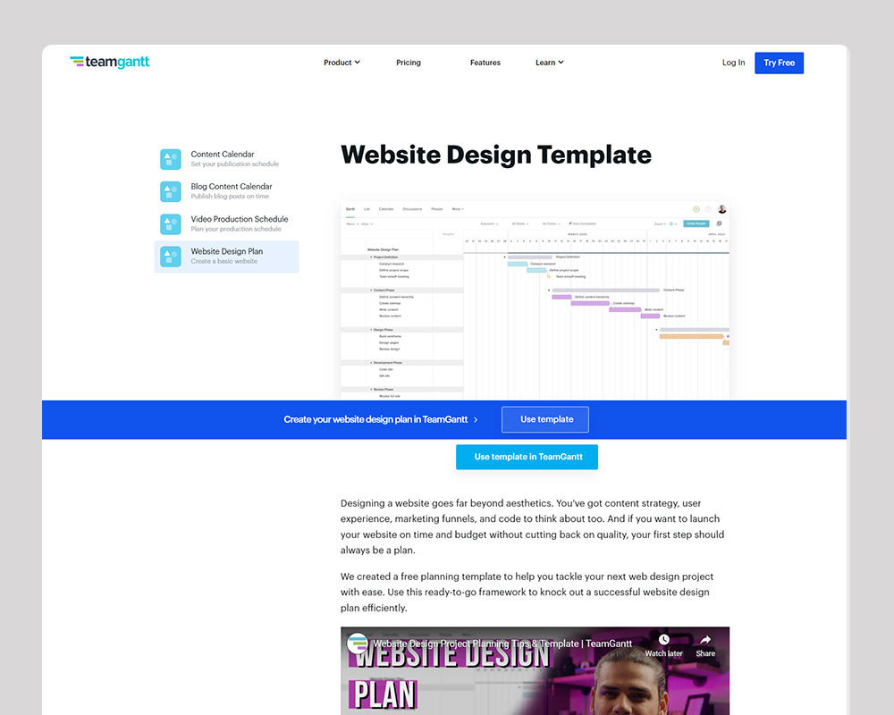 Website Design Planning Template