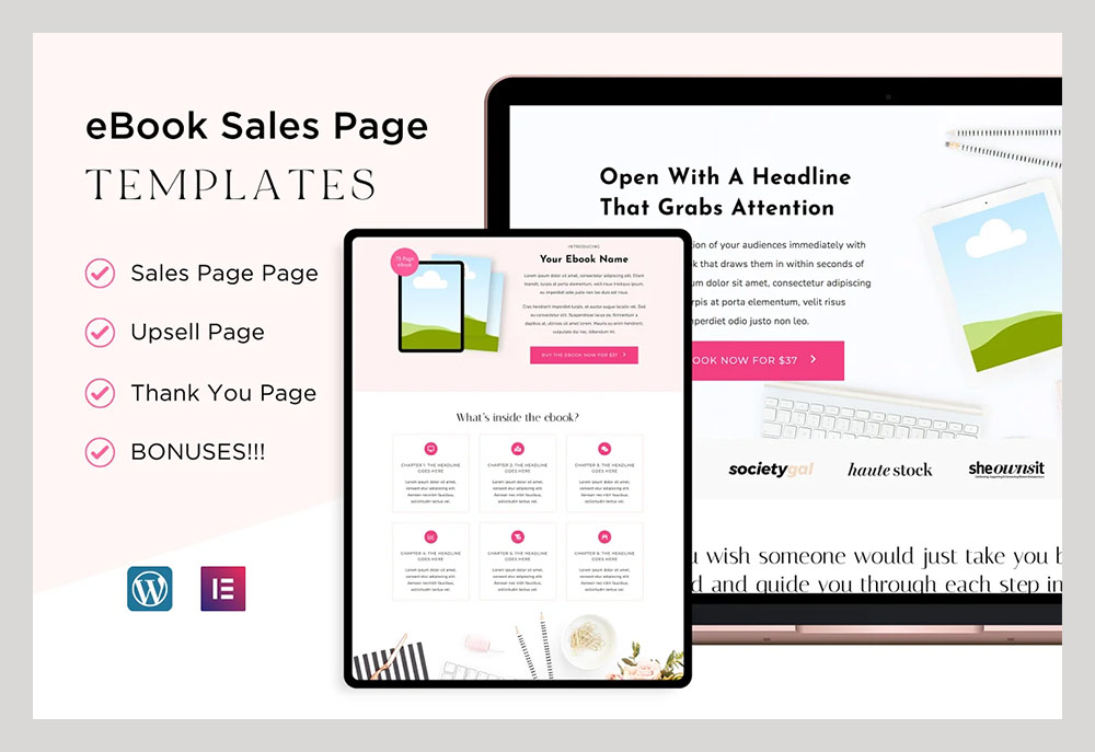 eBook Sales Page Templates