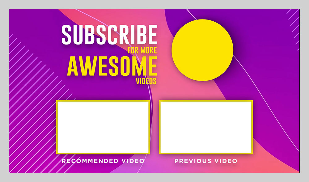 20 Free YouTube End Card Templates 
