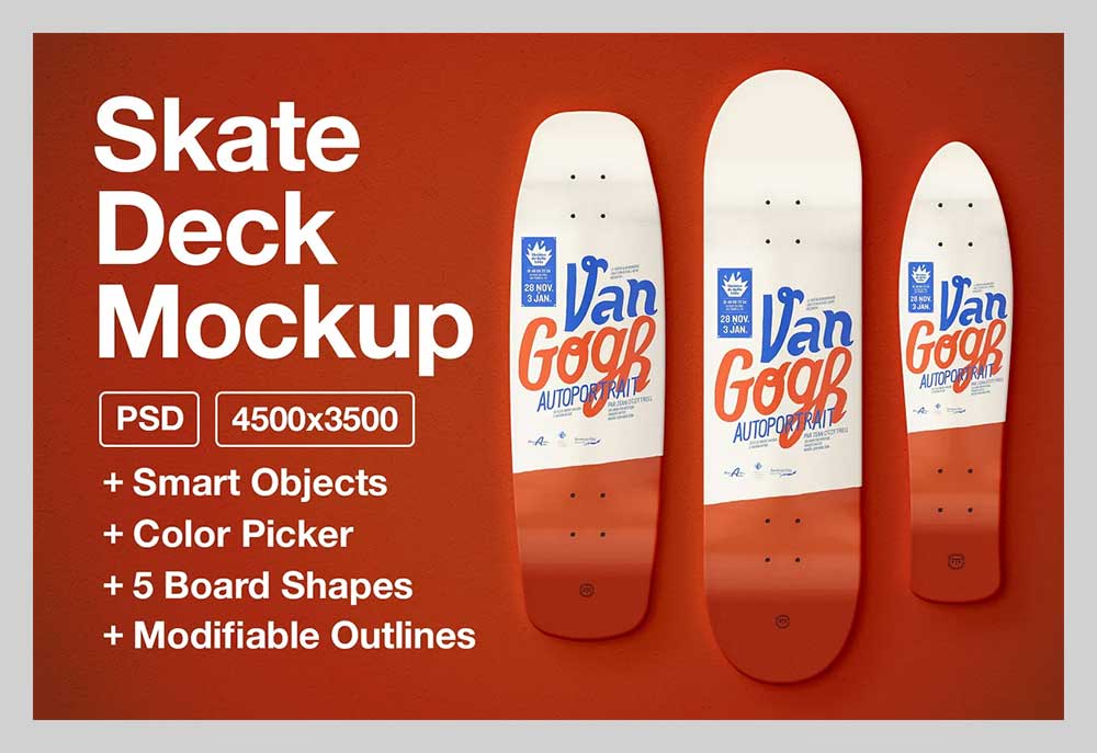 Skateboard Deck Mockup 