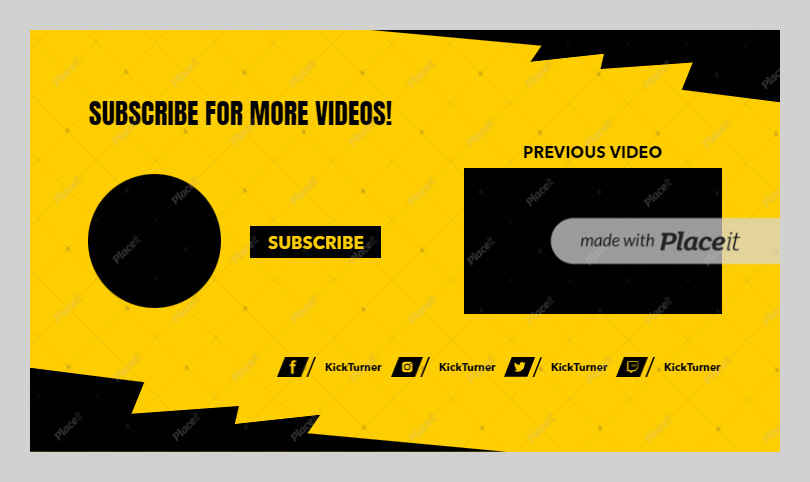 Subscribe Now YouTube End Card Template