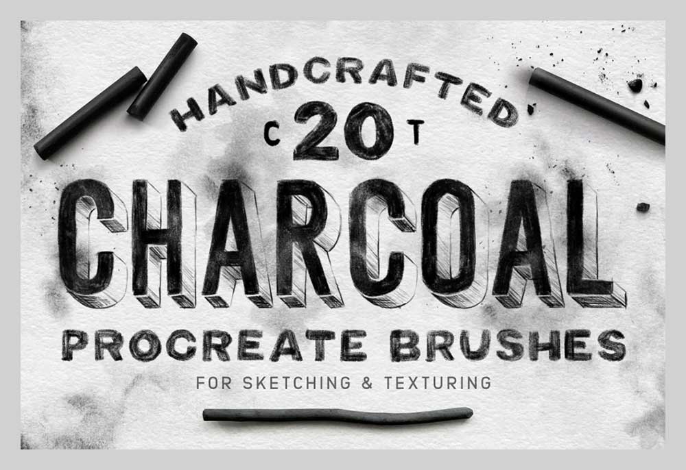 Charcoal Procreate Brushes Set