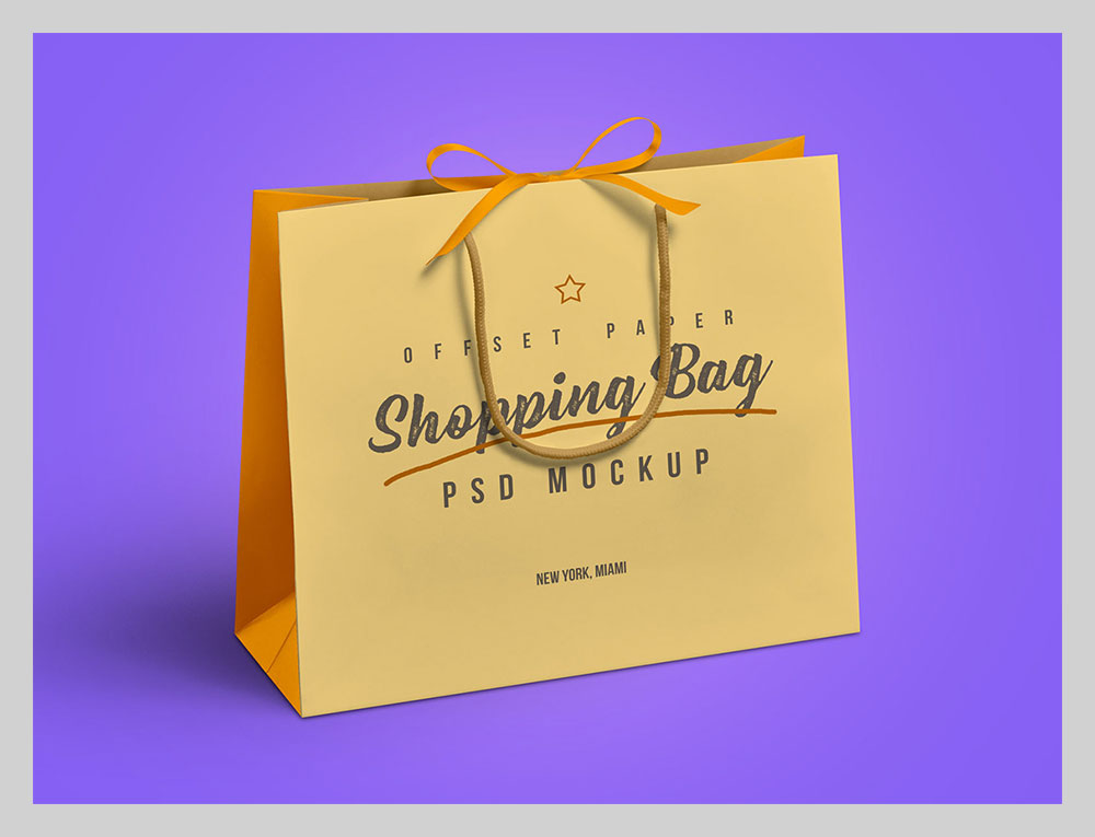 Free Grocery Shopping Bag Mockup Psd