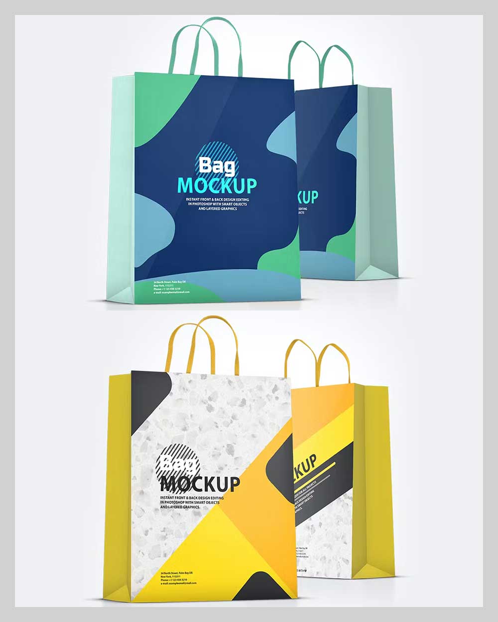 Shopping Bags Layered PSD Mockups 