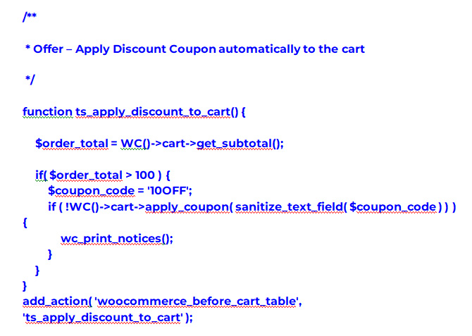 automate discount coupon code