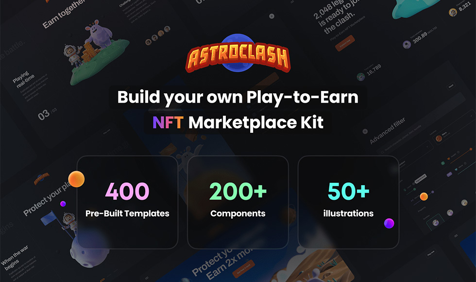 AstroClash: Play-to-Earn NFT Marketplace Kit
