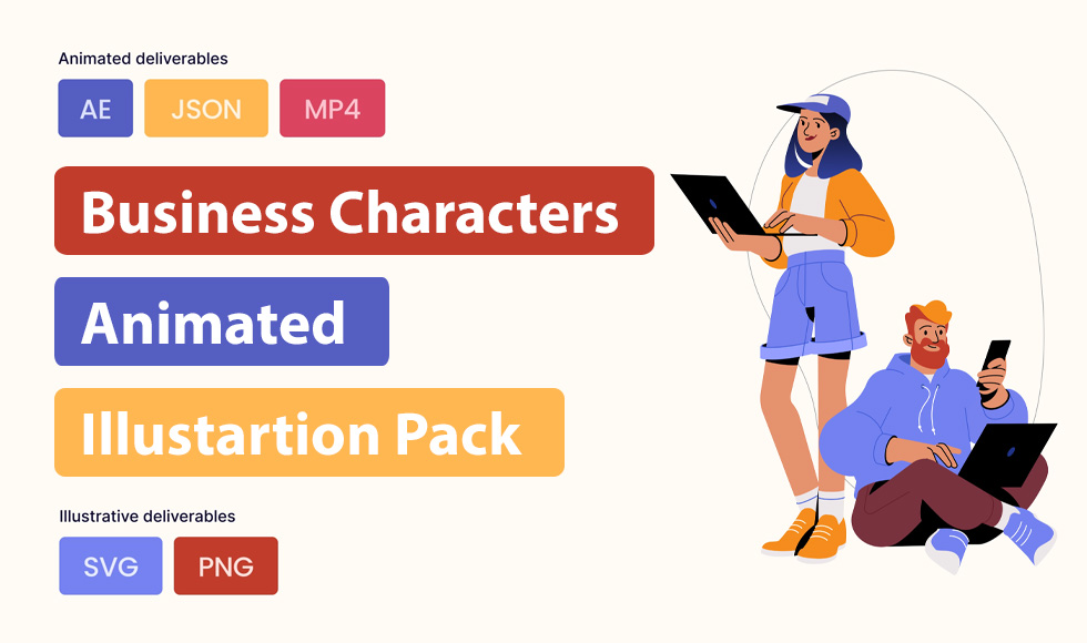 Business Characters Animated Illustartion Pack