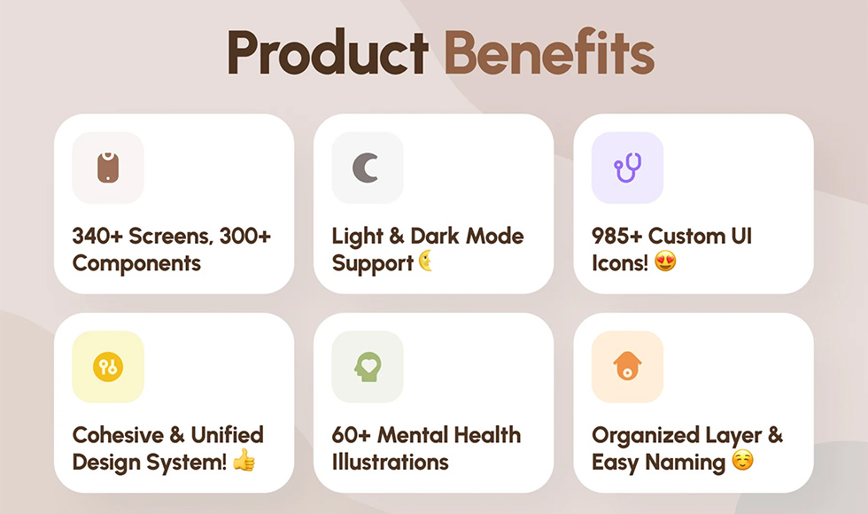 Freud UI Kit: AI Mental Health App for Figma