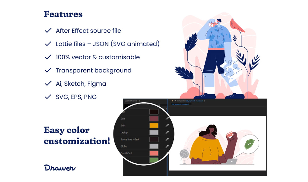 Kris - Animated Character illustrations